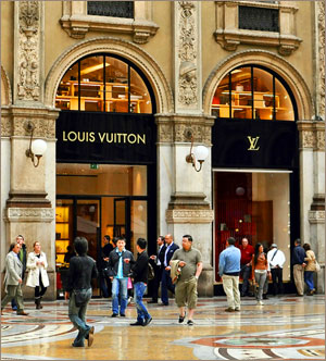 Магазин Луи Витон в Милане