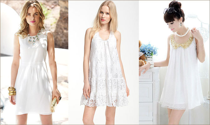Модные тренды: белое платье