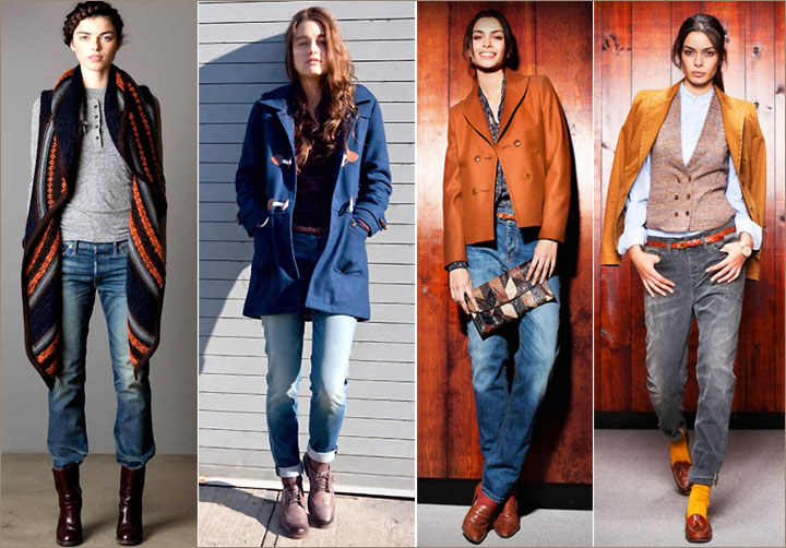 Модные прямые джинсы осень зима 2012-2013