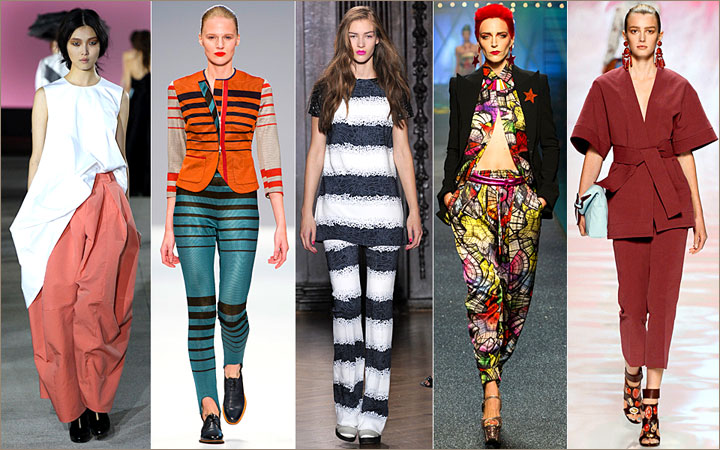 Модные брюки 2013: цвета, принты
